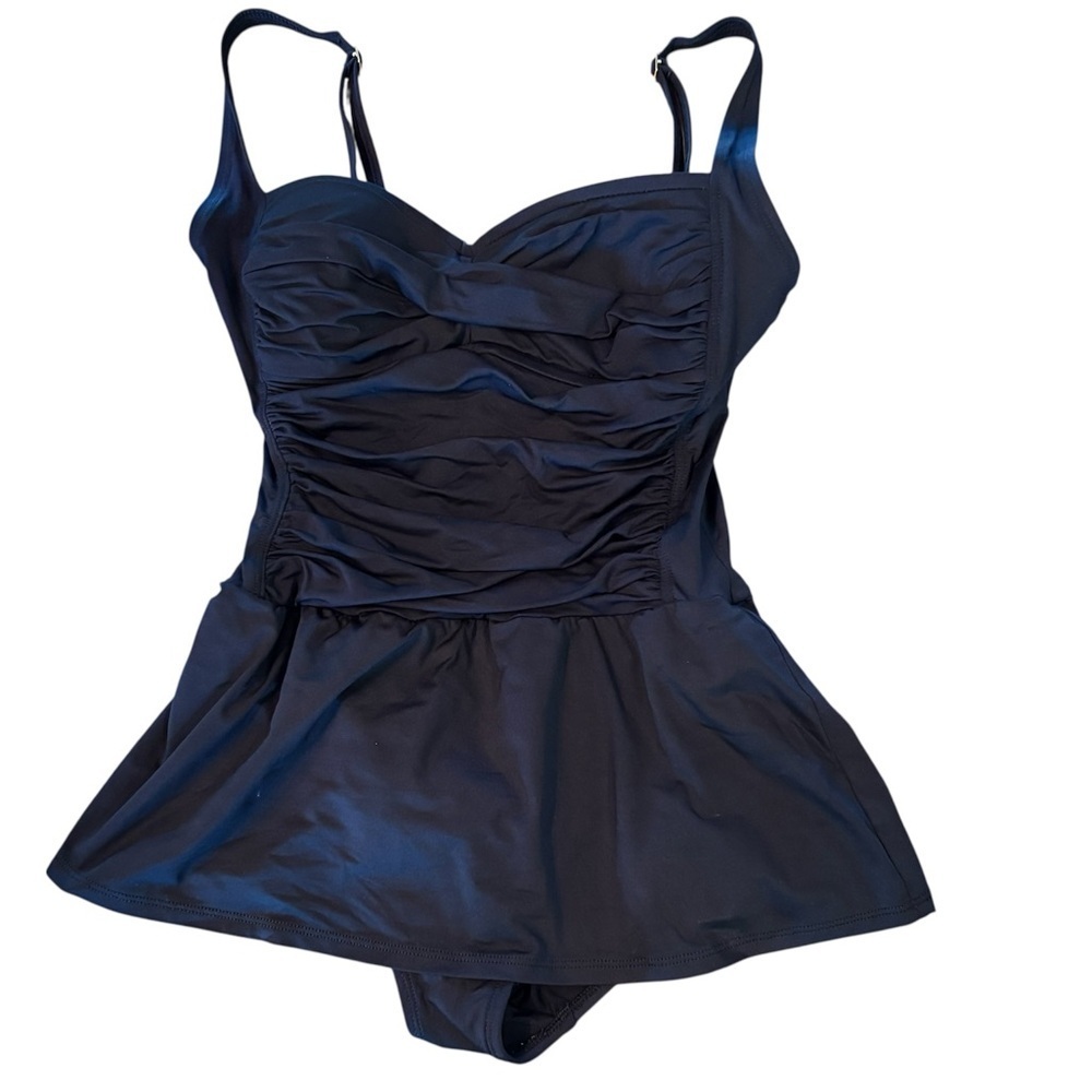 La Blanca Black Island Goddess Swimdress,size 10,Cruise Pool Lake Beach Vacation